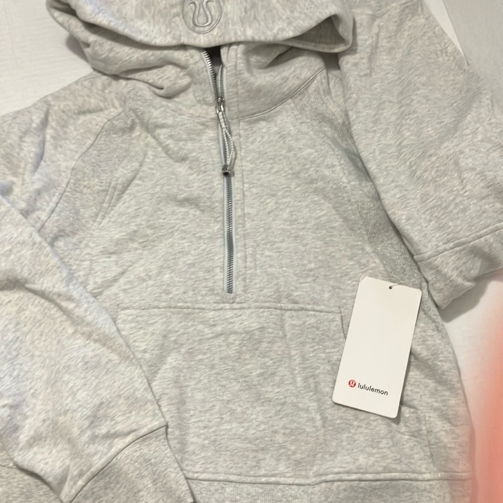 Lululemon grey scuba oversized crop sweatshirt